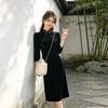 Black velvet national style new Chinese Suzhou long-sleeved cheongsam improved young women's high-end sense small man spring and autumn