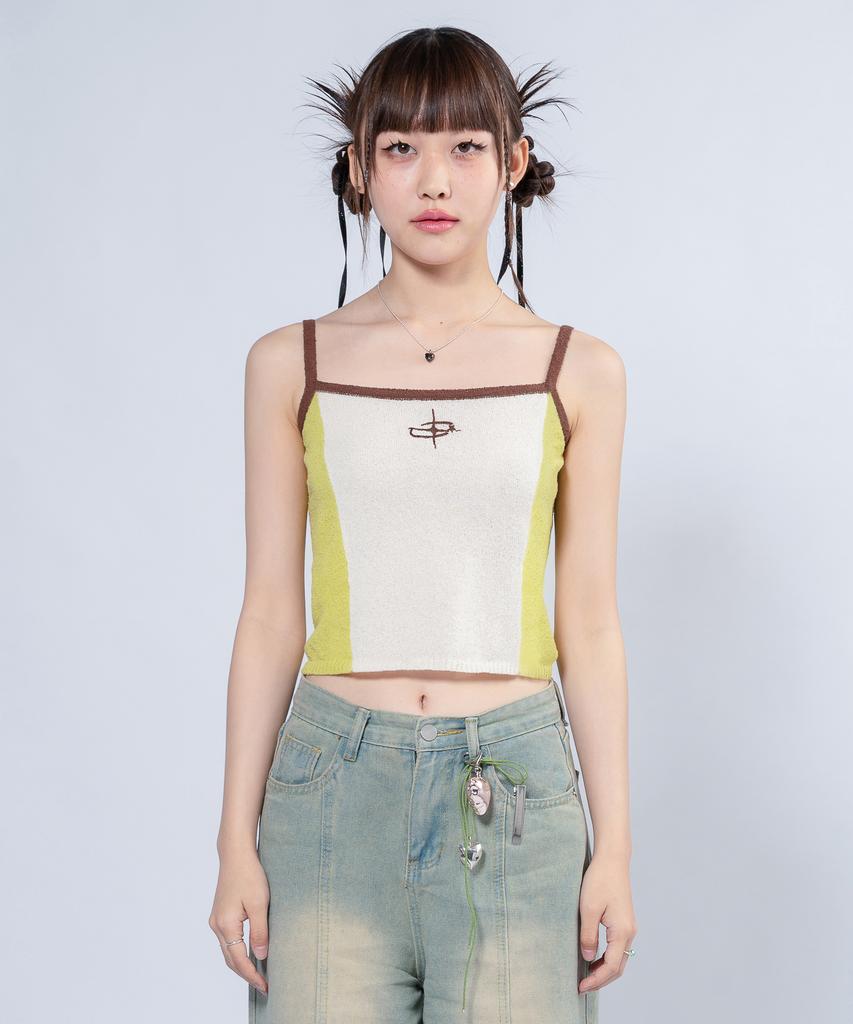UNUSUALNORMAL Nash 2 Color Knit Top_Cream
