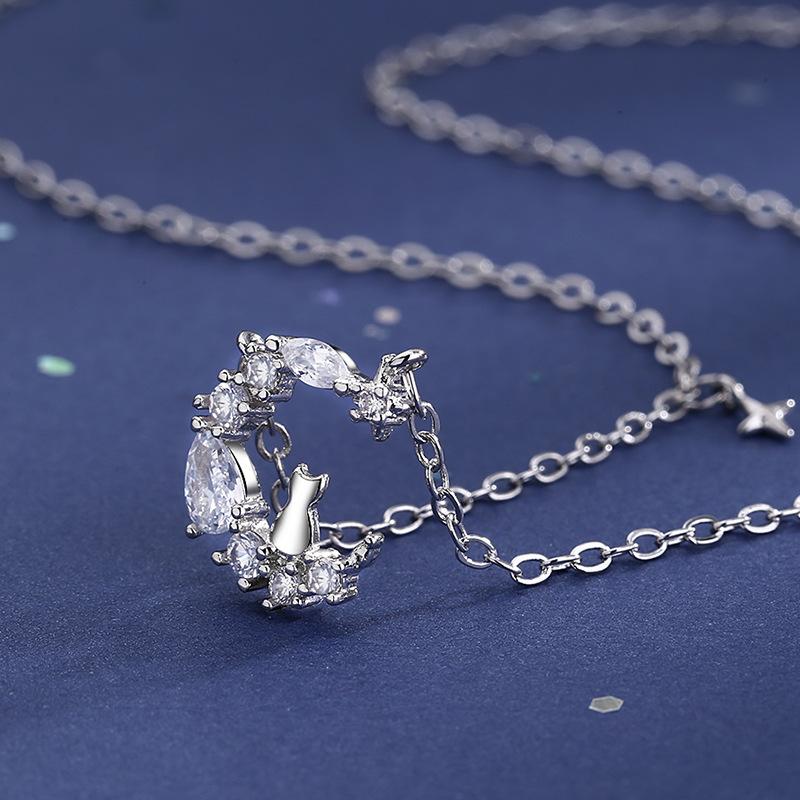 Lindon Damen-Halskette mit Anhänger, Kupferlegierung, Zirkon, modisches Geschenk