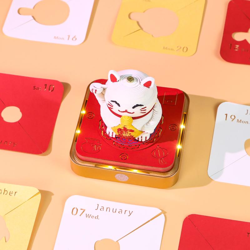 Stay Organized with 2027 LED Light Desk Calendar Featuring 3D and Tear-away Style