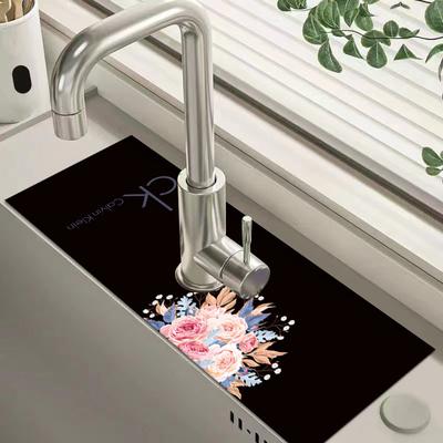 Diatom Mud Drain Mat Kitchen Faucet Absorbent Mat Can Be Wiped Clean Mildew-resistant Dry Mat Wash Sink Sink Mat
