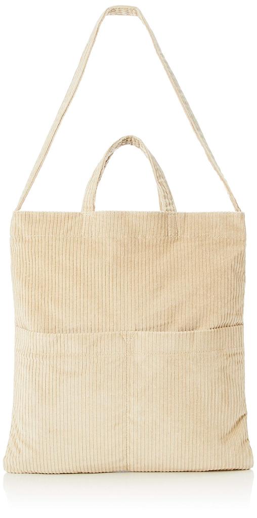 Corduroy 2WAY Tote Bag Pale Beige [Topkapi] [EFOLE] Women's
