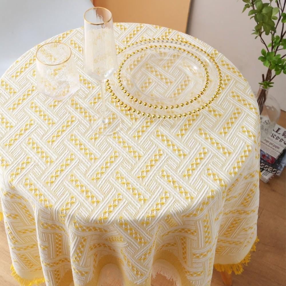 Decorative Tablecloth Creamy Style Rectangular Tablecloth Tea Table Cover  Bedroom Vanity