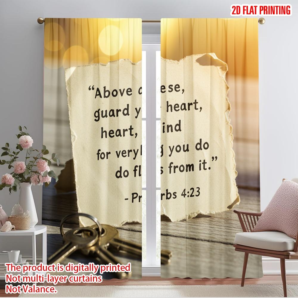 

2pcs 2D flat printing Party Curtain Sacred Heart Jesus Catholic Fabric Without Electricity All Season Party & Holiday Decor for 52.50×116.00 CM 2pcs