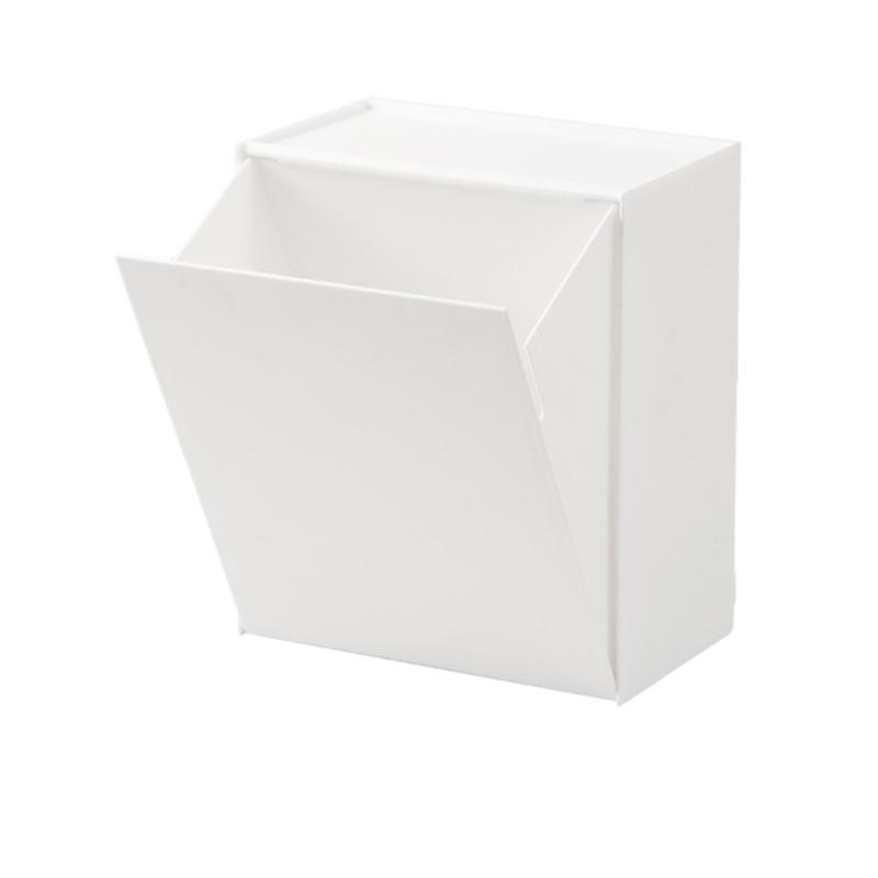 

Convenient Wall Mounted Storage Box Flips Lid Designs Fashion Accessory Portable for Efficient Space Utilization белый