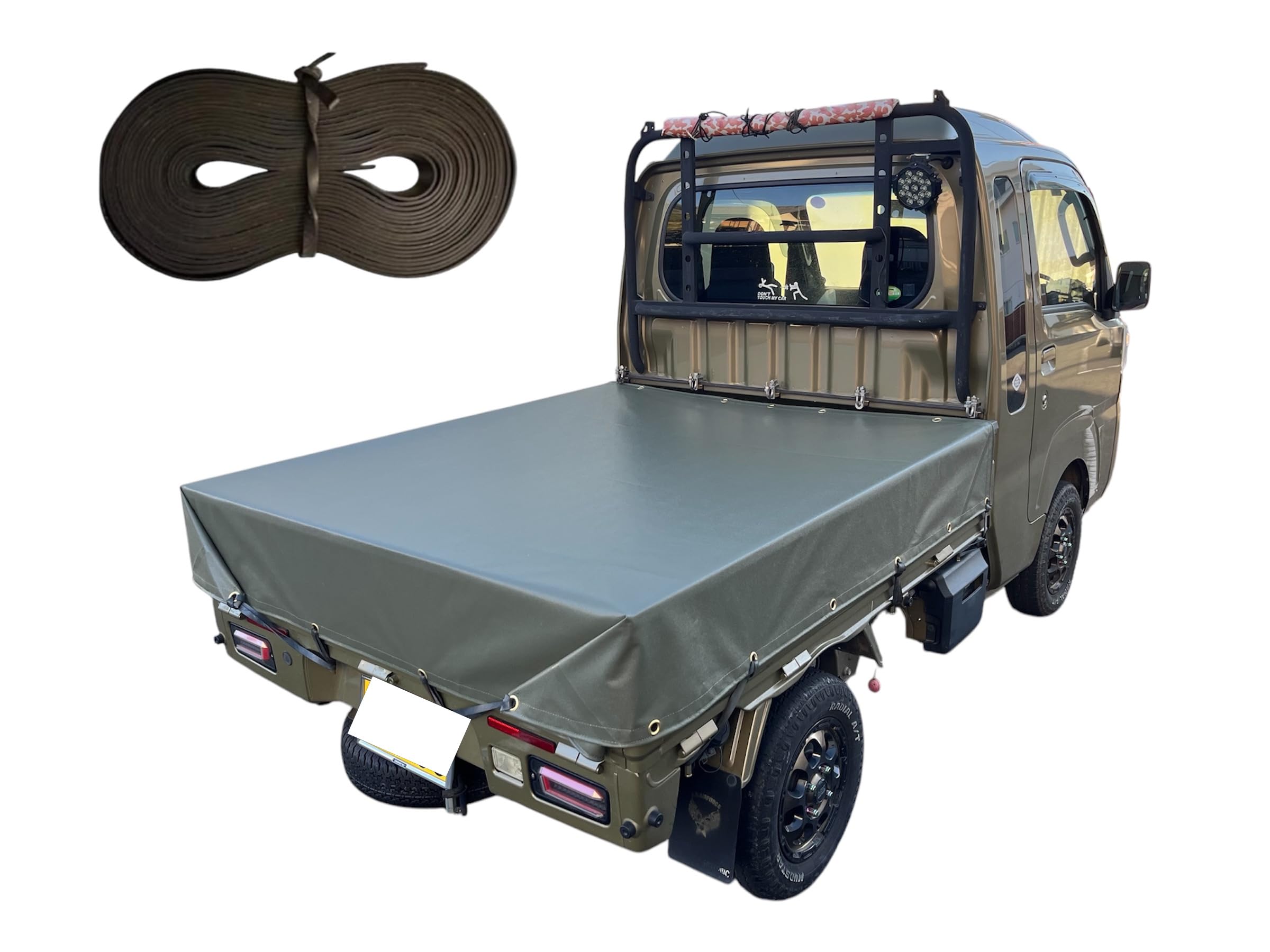 

Hijet Jumbo Защитный цвет кузова грузовой платформы Сделано с плоской эластичной лентой x Сделано в Японии японскими мастерами SunRise.Co Лист, (О.Д.), Япония, (8м), 1,95