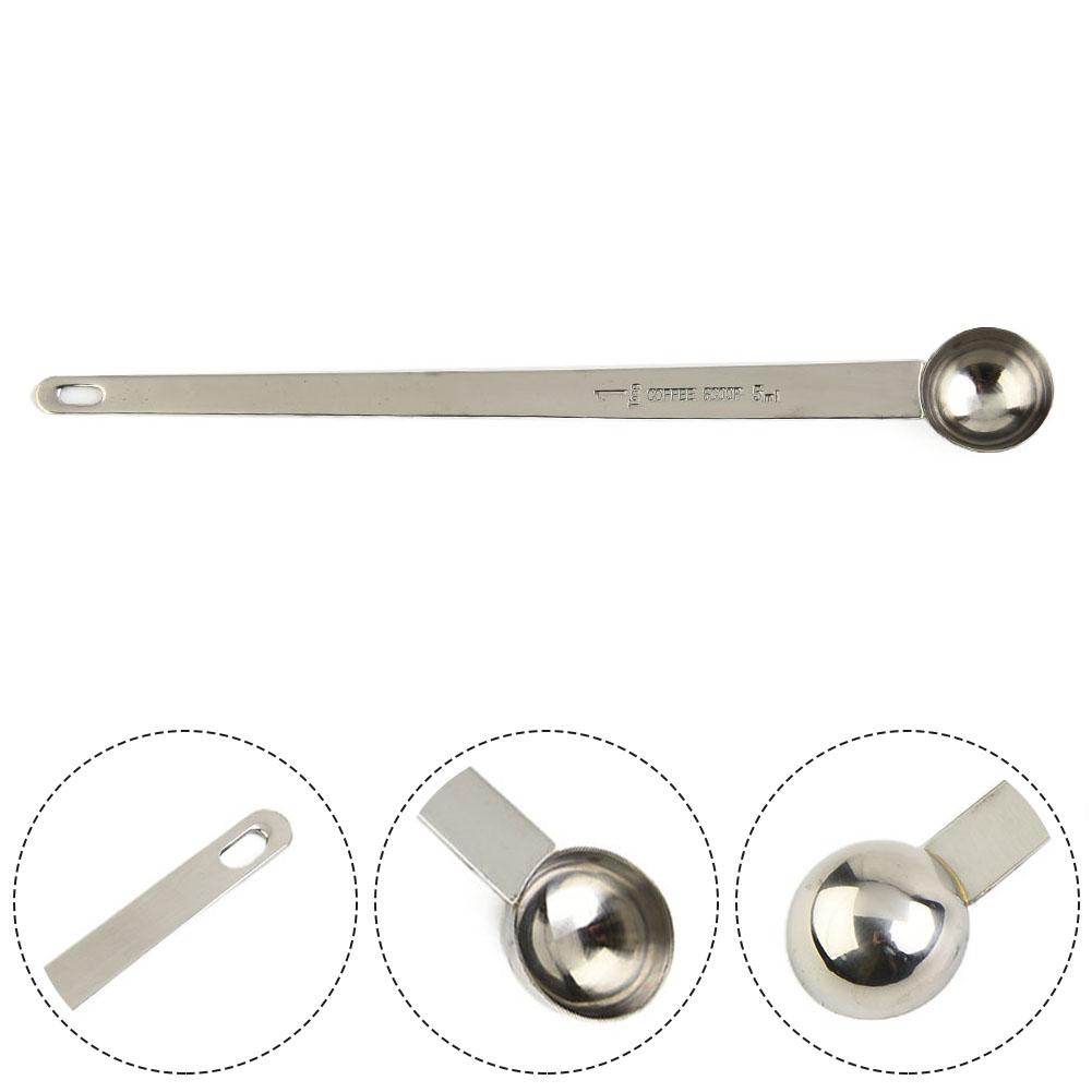 1PCS 5/10/15/20/25/30ml Long Handle Coffee Measuring Spoon Stainless Steel Coffee Spoon Stirring Spoon Coffee Accessories