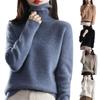 Pull en cachemire pour femme, col haut, en laine, décontracté, en tricot, veste d'hiver, pull chaud