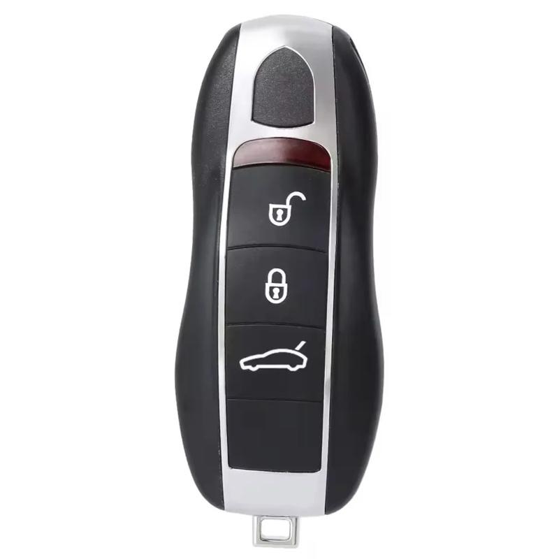 3 Boutons Pour Porsche 718 911 Cayenne Panamera Cayman Macan 2015 2016 2017 2018 2019 2020 2021 Coque de Clé à Distance Fob