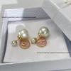 Sweet Style Resin & Pearl Candy Stud Earrings for Women