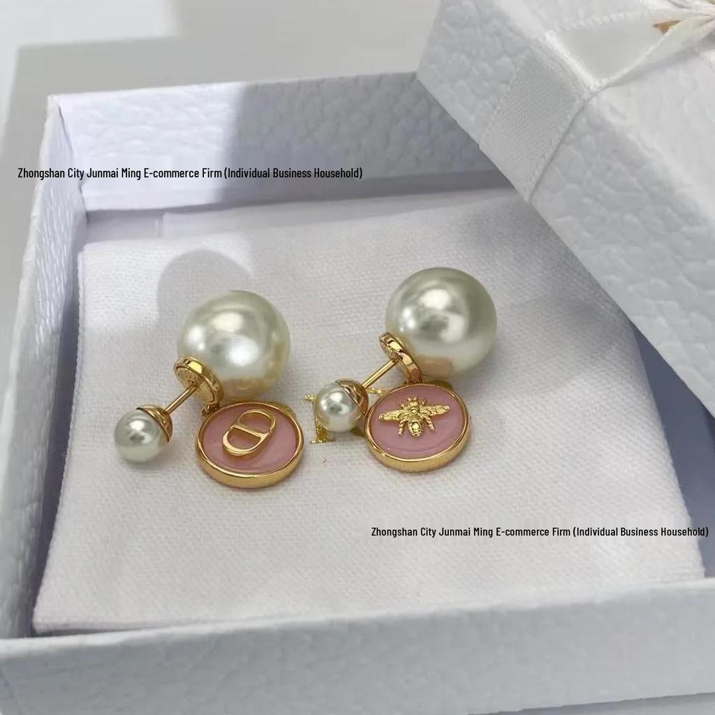 Sweet Style Resin & Pearl Candy Stud Earrings for Women