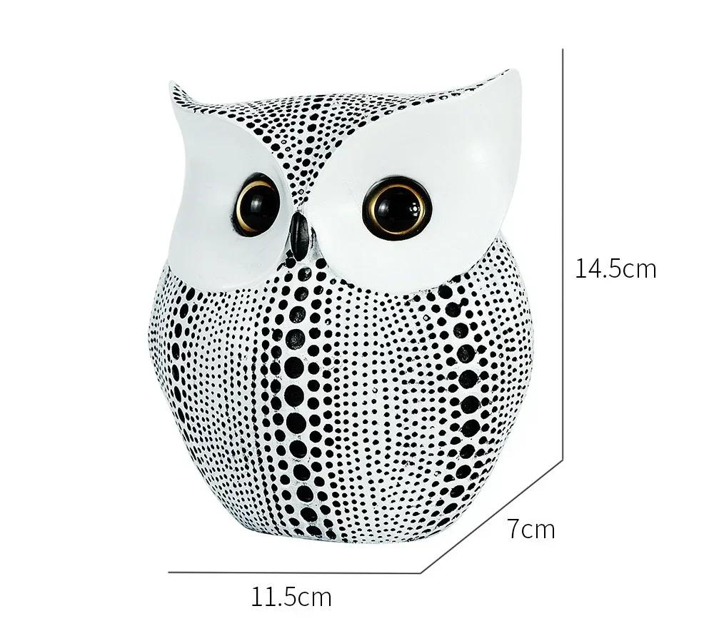 Nordic Owl Statues Home Decoration Accessories Resin Animal Sculptures Decorative Bird Ornaments for Living Room TV Cabinet