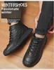 Men's Winter Cotton Leather Boots: Plus Velvet Warm, Non-Slip, Casual Outdoor, Snow & Dad Shoes