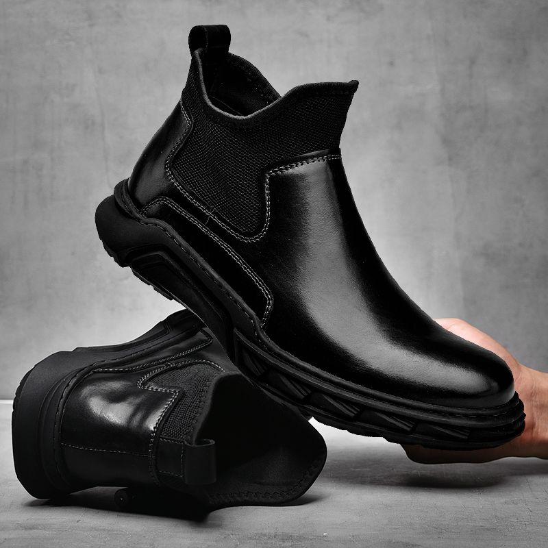 Men's Spring and Autumn Popular Leather Martin Boots