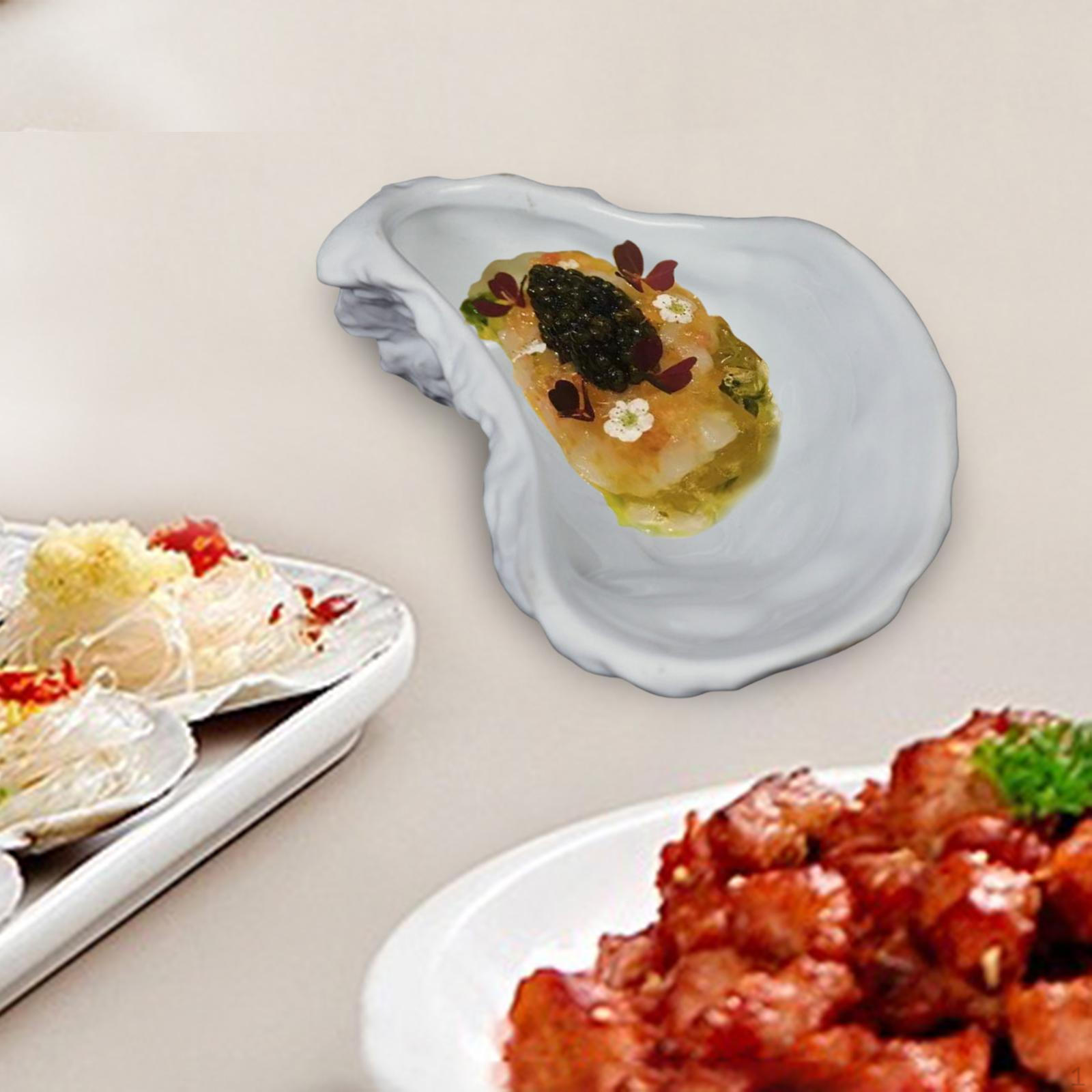 

Керамическая форма раковины блюда из фарфора для закусок тарелки устриц для собраний