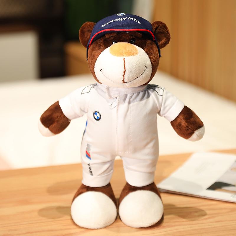 

Плюшевая игрушка Мотоциклетный медведь - Дизайн шлема интернет-знаменитости, Милый хвост раллийного медведя, Идеальный подарок для парней Plush 30cm - 0.22kg