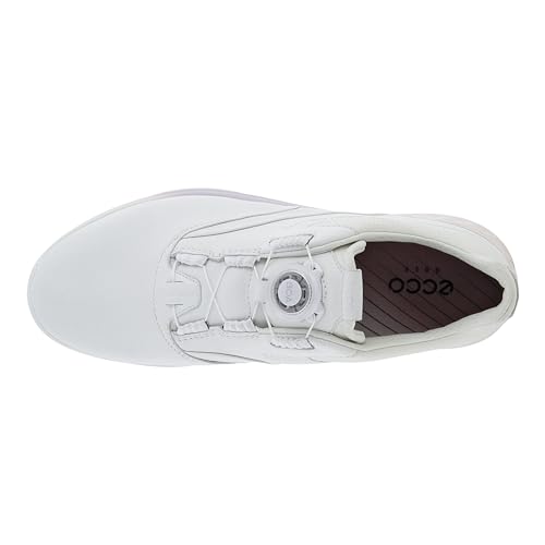ECCO Women's Waterproof BOA Golf Sneakers, Size S3, White, Size 25.0 cm, 2.5E