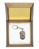 Yorkshire Terrier, Yorkie II - Silver-plated Key Ring with a Dog In a Gift Box, Handbag Decoration, Backpack Pendant by Art-Dog Brand