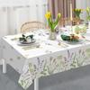 3 Pack Spring Floral Tablecloth, Summer Wildflower Plastic Table Cover for Rectangle Tables, Flower Holiday Disposable Table Cloth for Easter