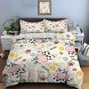 Cartoon Cows with Flowers and Butterflies Bedding Set for Kids Luxury Gift 3pcs Digital Print Comforter Set Soft Comfortable