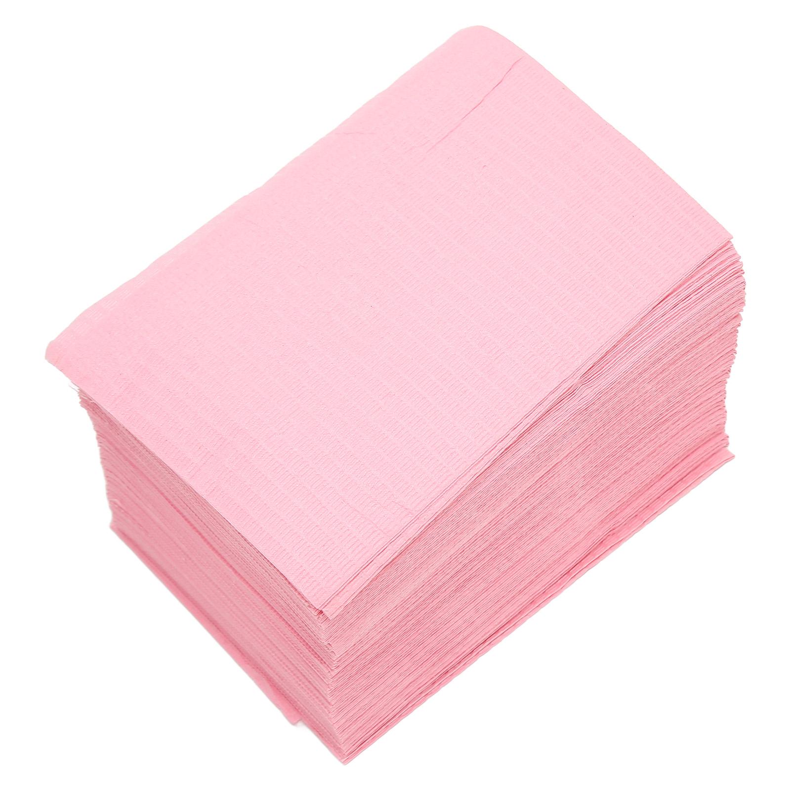 

125 шт. стоматологические нагрудники одноразовые водонепроницаемые впитывающие нагрудники для татуировки для покрытия тела розовые