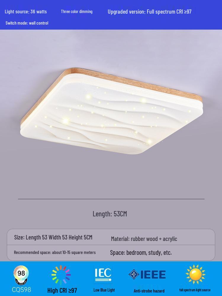 Ultra-Thin Japanese-Nordic Style Ceiling Lamp for Bedrooms & Living Rooms