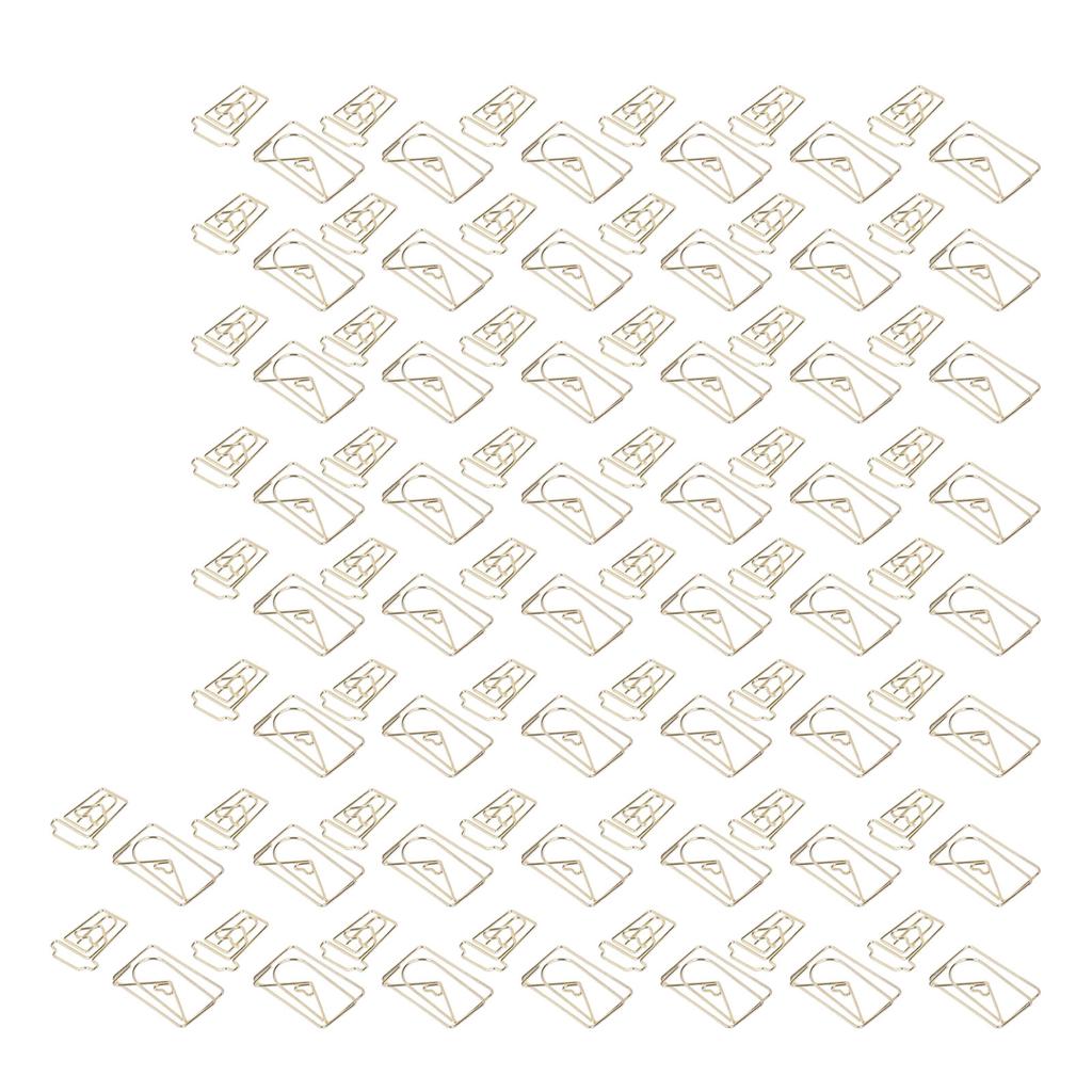 100Pcs Funny Planner Clips Anti Rust Electroplating Process Envelope Coffee Cup Gold Paper Clips for