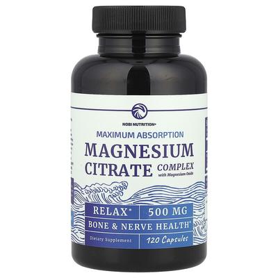Magnesium Citrate Complex with Magnesium Oxide, 500 Mg, 120 Capsules
