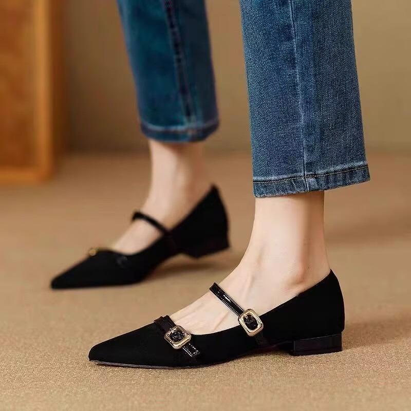 Leopard Women Mary Jane Shoes Pointed Toe High Heels Shoes 2025 Autumn Sexy Dress Party Shoes Chunky Pumps Buckle Mujer Zapatos