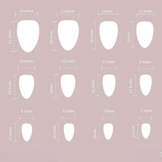 24Pcs Wearing Nails Almond Nail European and American Wearable Nail Tips Press On Nails Detachable Fake Nails