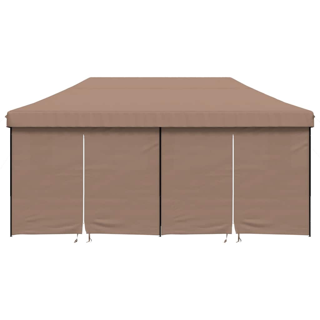 Vidaxl Pop-Up Party Tent with 4 Walls, Brown