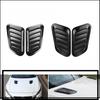 Universal Carbon Fiber Universal Car Hood Scoop Air Intake Fast Flow Vent Decorative Trim Styling 2PCS Exterior Decoration