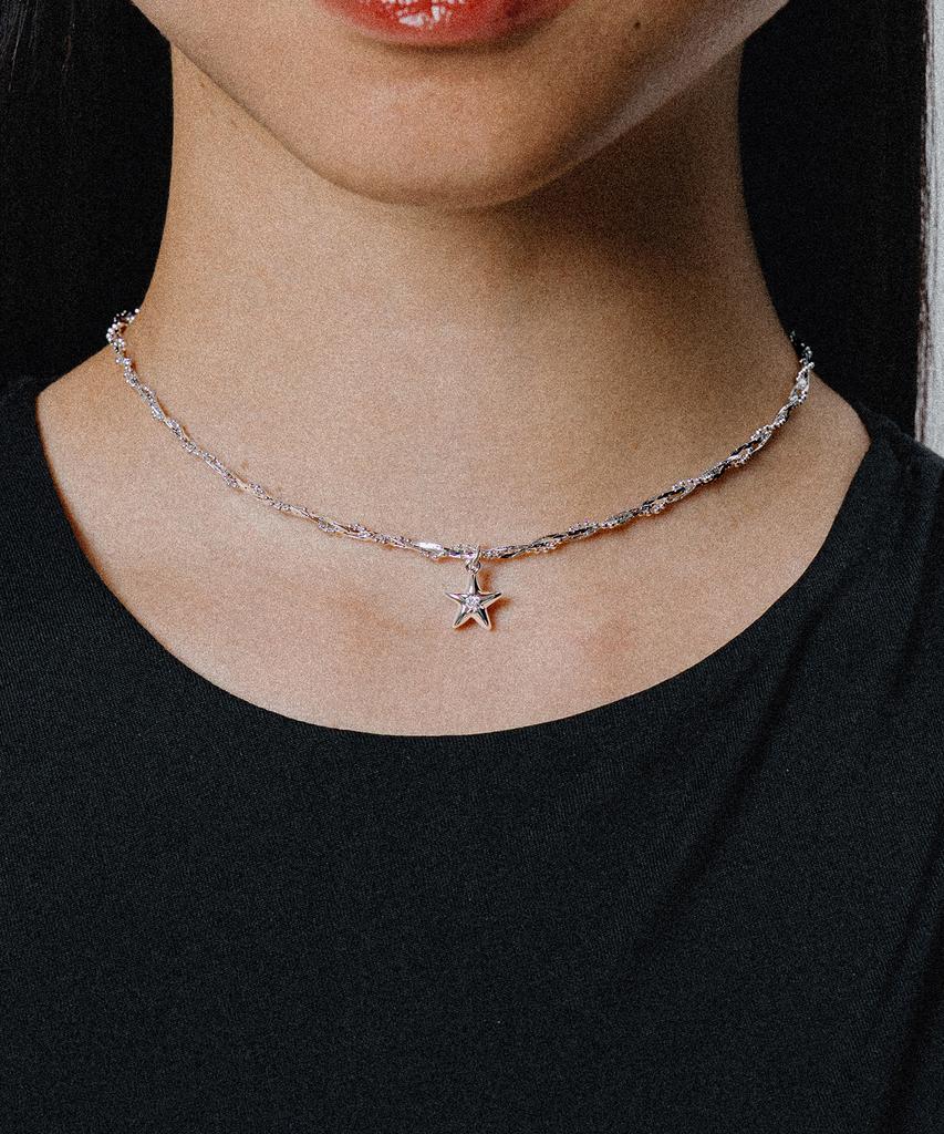 Scaletto Ws002 Shining Star Chain Necklace