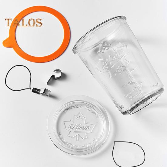 350/800ml Glass Food Storage Jar with Lid Sugar Tea Sealed Container Stackable High Temperature Resistant Airtight Kitchen Coffee