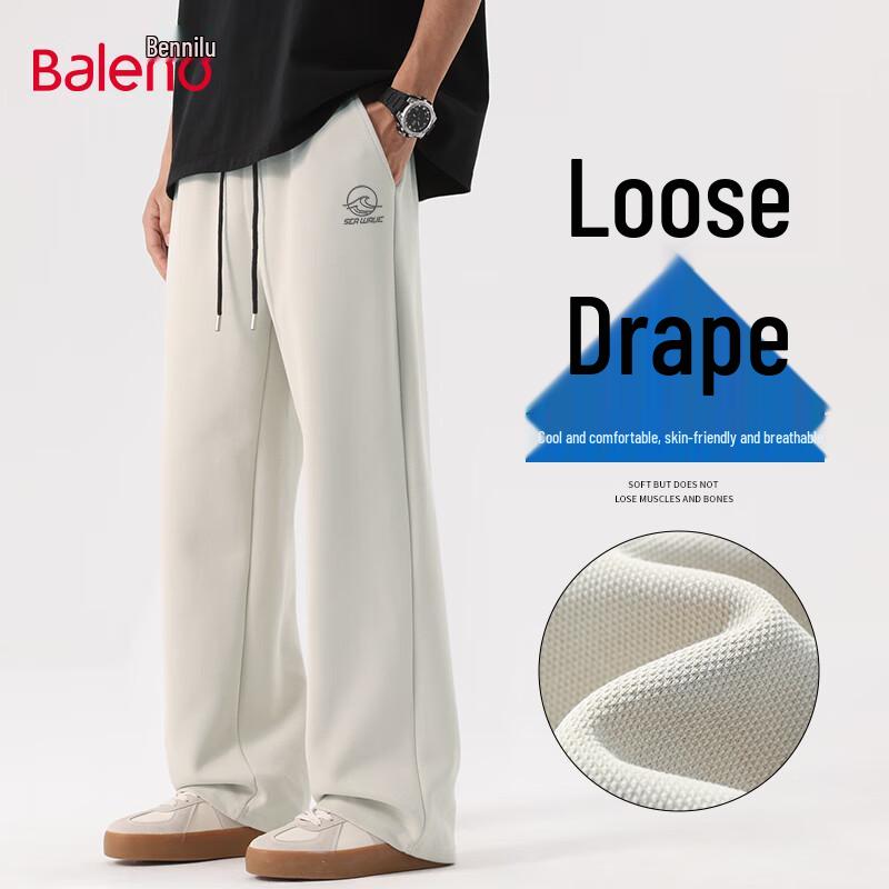 

Baleno Men s Pique Cotton Wide-Leg Casual Sport Pants 3XL