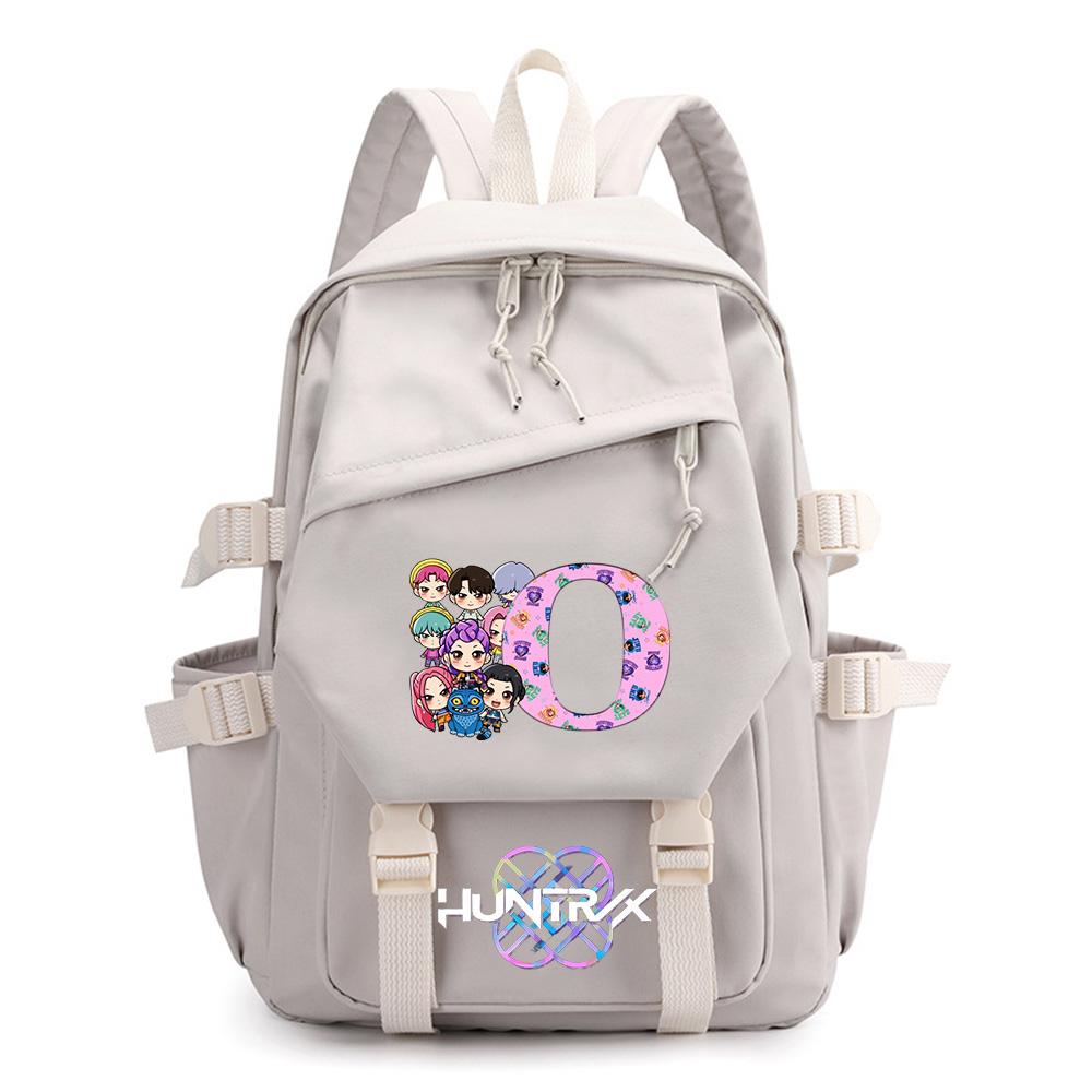 26 Englische Buchstaben Kpop Dämonenjäger Bedruckter Rucksack für Teenager Junge Mädchen Zurück zur Schule Schultasche Schüler Buchtasche Damen Reisetasche Kindergeschenk