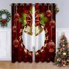 2-delat set med vänster och höger panel, julklocka, röda vattentäta utomhusgardiner, juldekoration i tyg, fest,