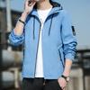 Spring and Autumn New Hooded Trendy Men's Jacket Handsome Slim Sports Casual Top Jacket
