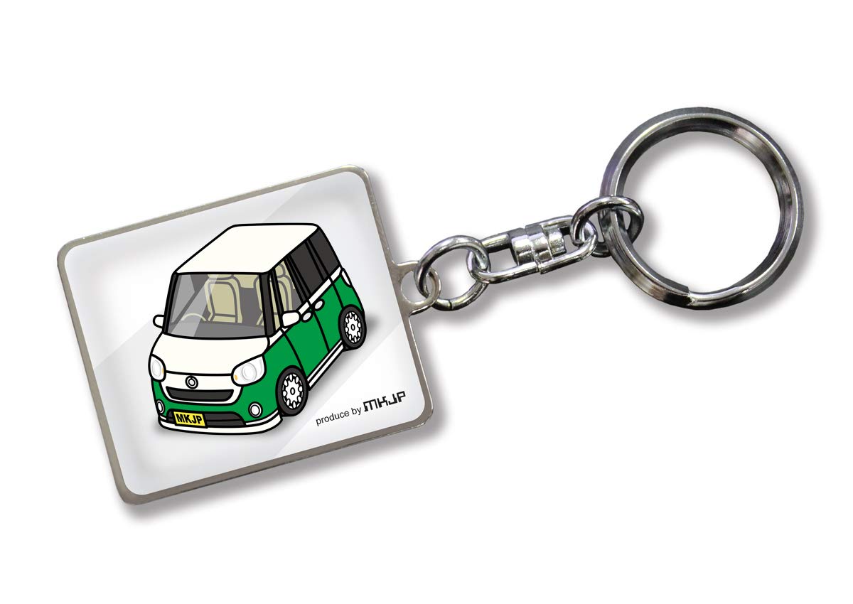 

MKJP Custom Keychain, Daihatsu Move LA800S Base: White, green зелёный