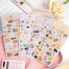 1/6Pcs Cute Cartoon Animals Cats Dogs Birds Felt Cloth Sticker 3D Relief Stickers Fun Scrapbooking Diy Diary Decoration Stickers
