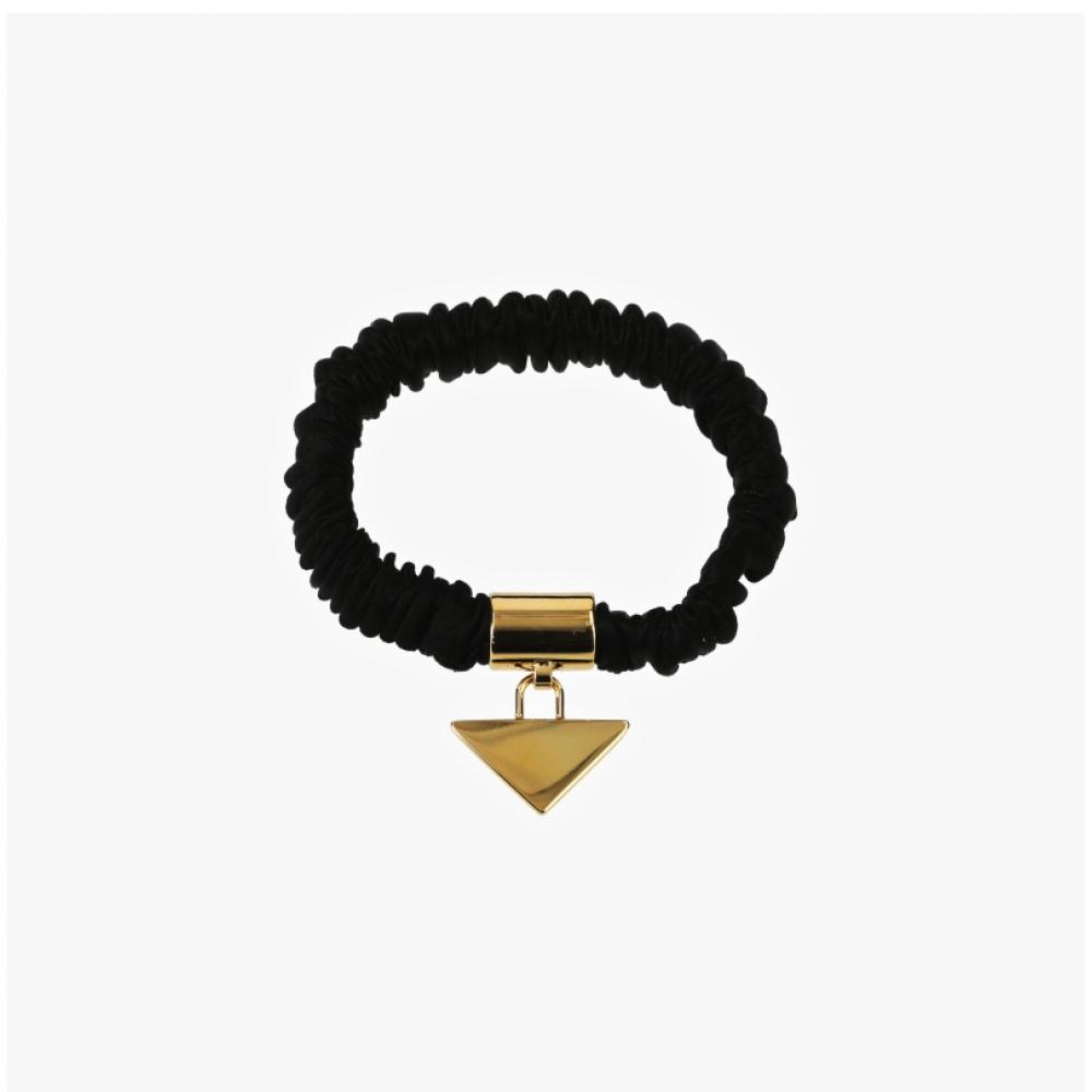 Prada 1if161 12el F0d7b Logo Trójkąt Satynowy Krep Elastyczna Opaska 2 Typy