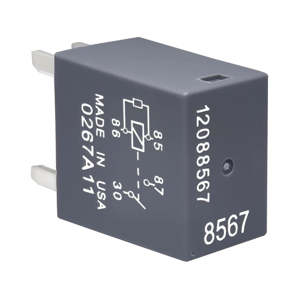 Relay 12088567 8567 (Pack of 2), High-Performance Automotive Relay 12088567 Compatible for Buick Cadillac Chevrolet GMC Pontiac Ecm Flashers Strater