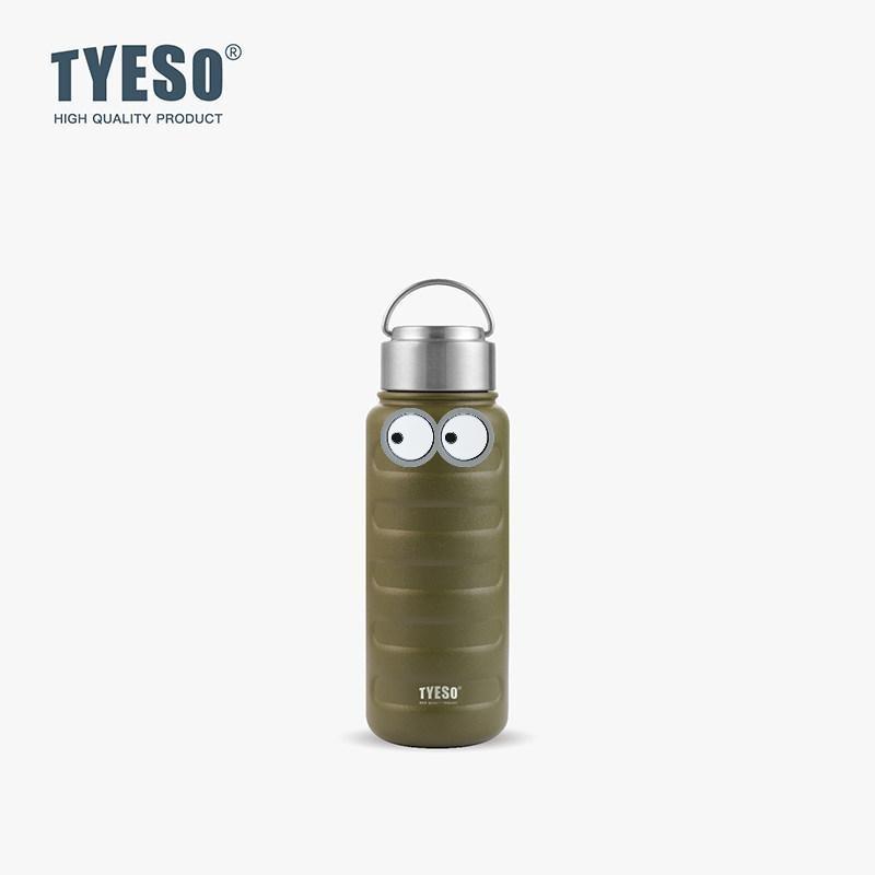 Portable Tyeso 360ml Thermoses 304 Stainless Steel Thermos Mug Thermal Tumbler Drinks Cup Water Bottle Sport Vacuum Flasks with Eye Sticker