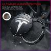 4Pcs 56MM Car Badge Emblem Wheel Center Hub Caps Rim Hubcap Cover For Tesla Model S Model X Model Y Cybertruck Model 3 Model Y