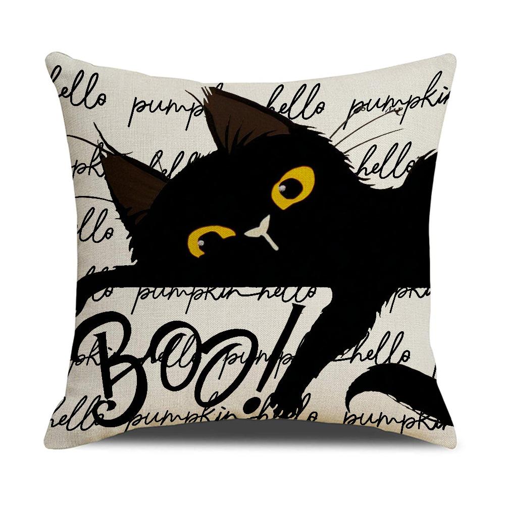 Halloween Cushion Cover Funny Horror Cat Party Decoration Cushion Sofa Pillow Combination