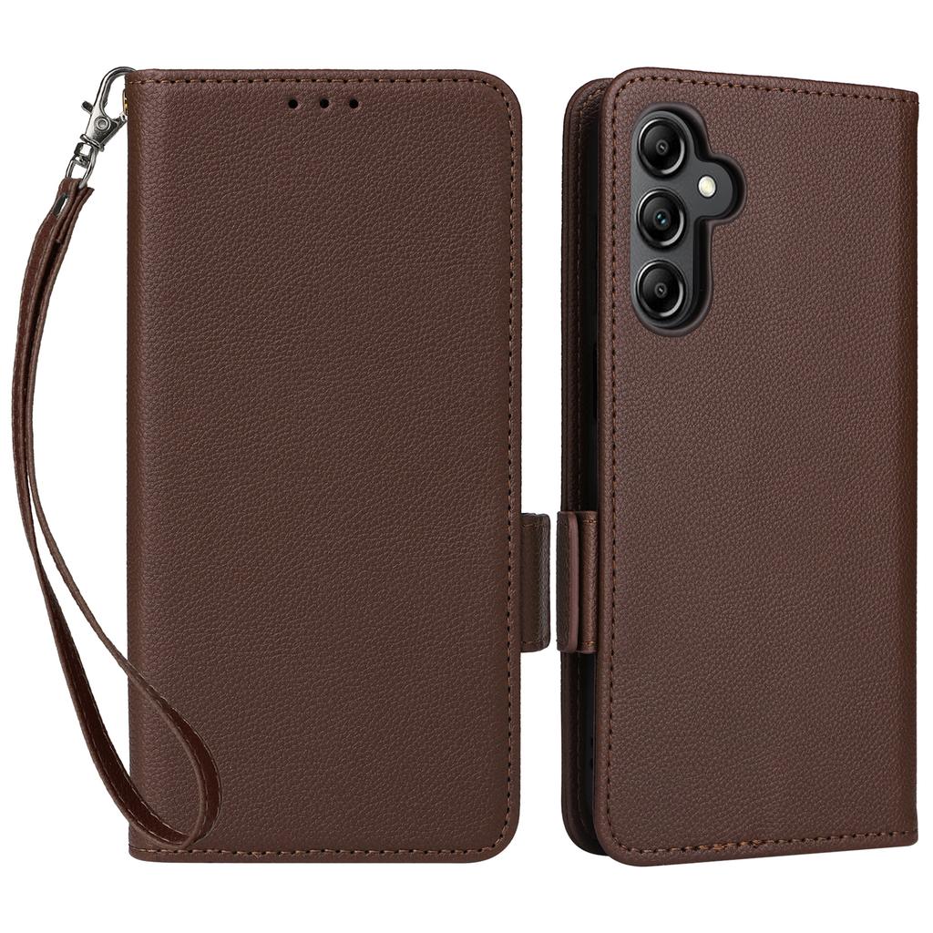 For Samsung Galaxy A15 4G/5G Wallet Case PU Leather Litchi Texture Phone Stand Cover