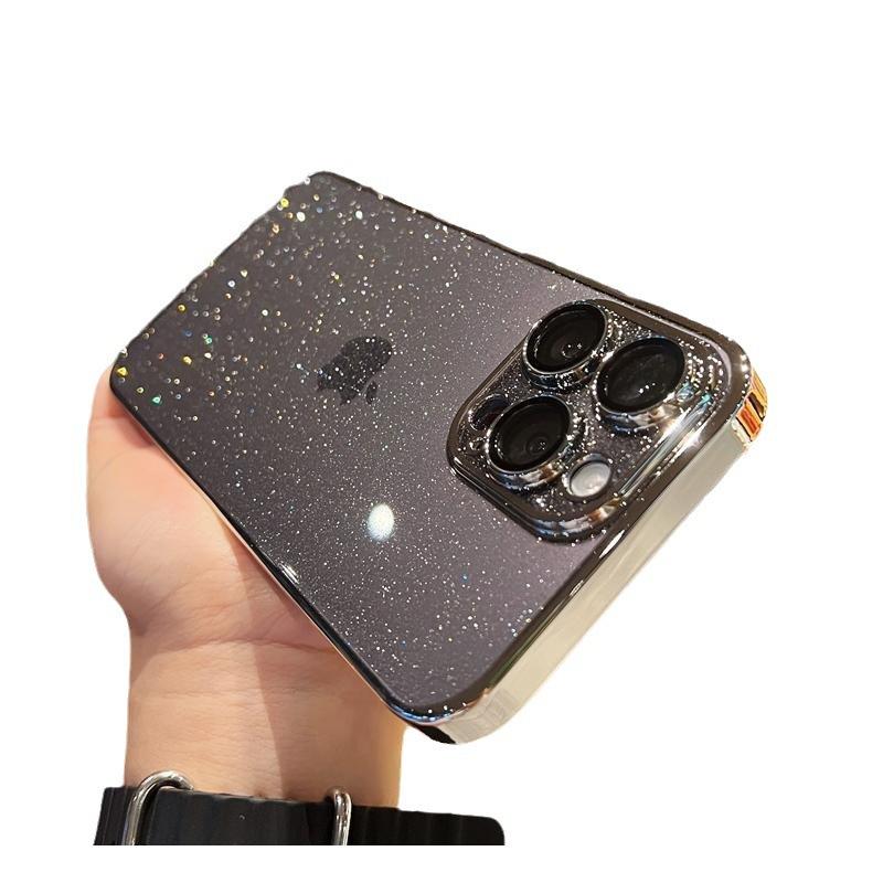 Applicable To IPhone17 Electroplated PC Flash Powder Mobile Phone Case Apple 16ProMax Ultra Thin Full Cover 15 Drop Protection Case