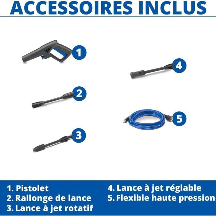 Nettoyeur Haute Pression - AR BLUE CLEAN - E-1300 - 1300 W - 100 Bar - Compact Et Léger