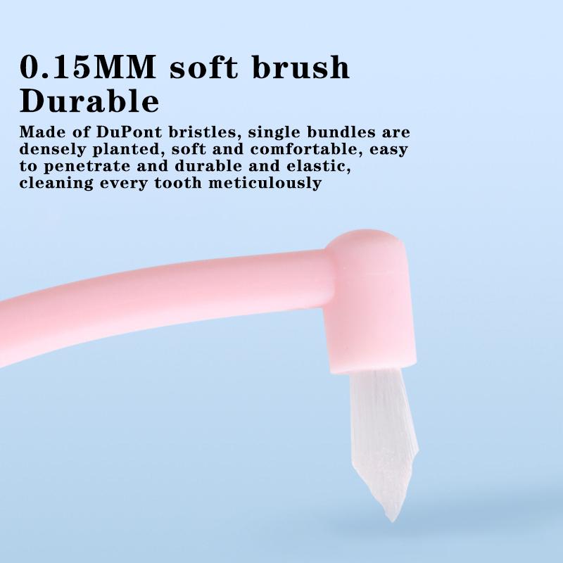 1 szt. Ortodontyczna szczoteczka międzyzębowa Jednopęczkowa Miękka do czyszczenia zębów Szczoteczka do zębów Narzędzie do higieny jamy ustnej Mała główka Miękkie włosie