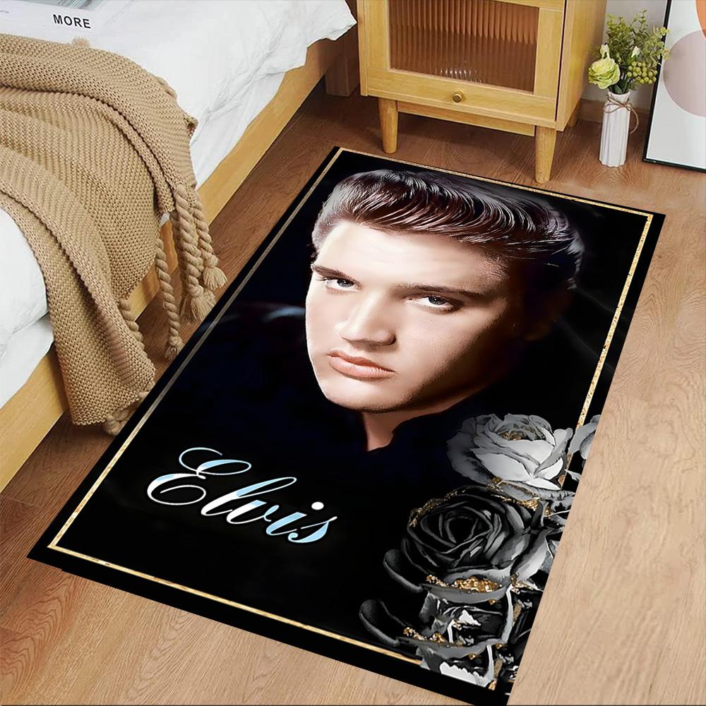 Elvis Presley Floor Mat Design for Foyer Outdoor Game Room Living Rooms Antislip Carpet Office Home Decor Spiritual Gift